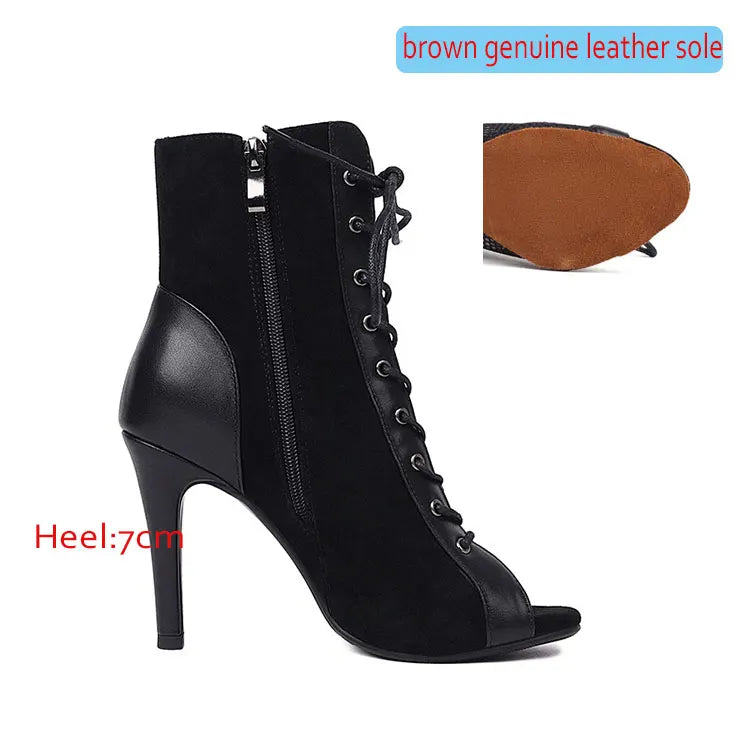 2024 New Fashion Women High Heels Party Peep Toe Ankle Boot Women's shoes For Latin Dancing Street Sexy Stilettos
