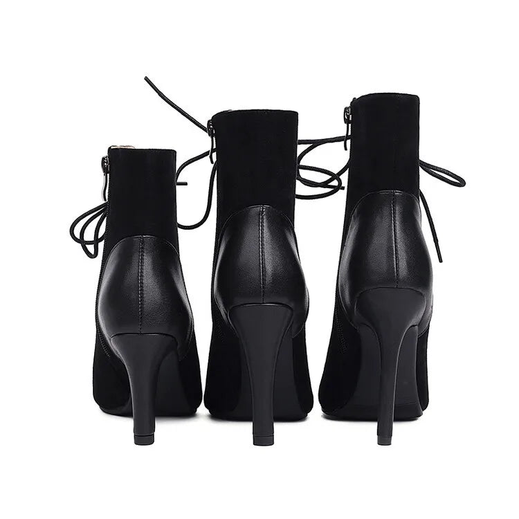 2024 New Fashion Women High Heels Party Peep Toe Ankle Boot Women's shoes For Latin Dancing Street Sexy Stilettos