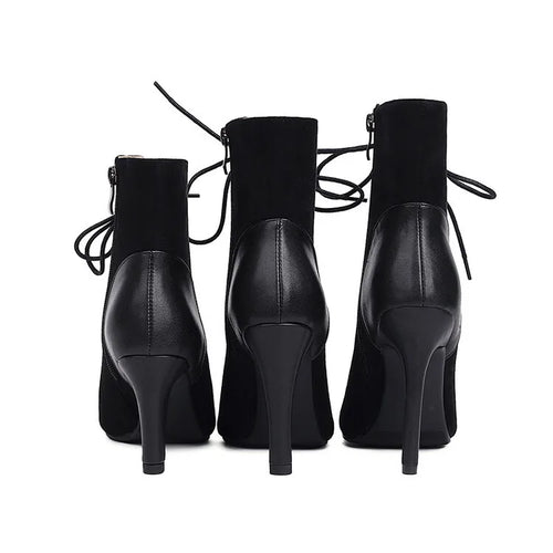 2024 New Fashion Women High Heels Party Peep Toe Ankle Boot Women's shoes For Latin Dancing Street Sexy Stilettos