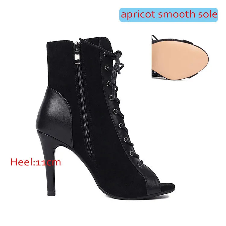 2024 New Fashion Women High Heels Party Peep Toe Ankle Boot Women's shoes For Latin Dancing Street Sexy Stilettos