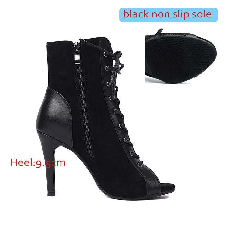 2024 New Fashion Women High Heels Party Peep Toe Ankle Boot Women's shoes For Latin Dancing Street Sexy Stilettos